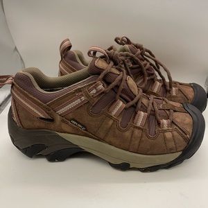 Keen Targhee II Hiking Shoes Womens 6 Brown Leather KEEN DRY Waterproof 1004094